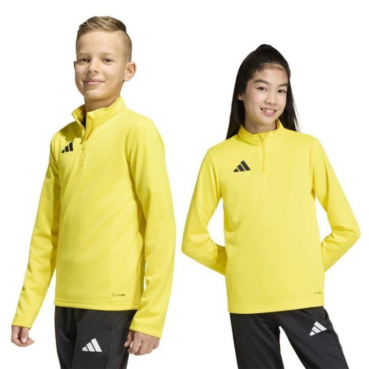 Vaikiškas džemperis su 1/4 užtrauktuku adidas Entrada 26, geltonas