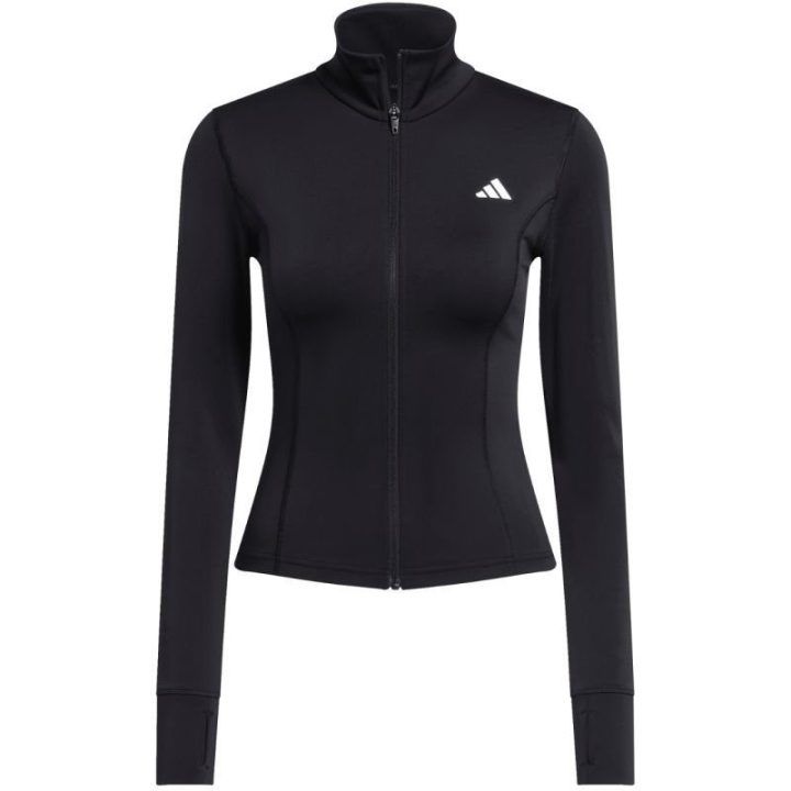 Moteriškas džemperis su užtrauktuku adidas Optime Essentials, juodas