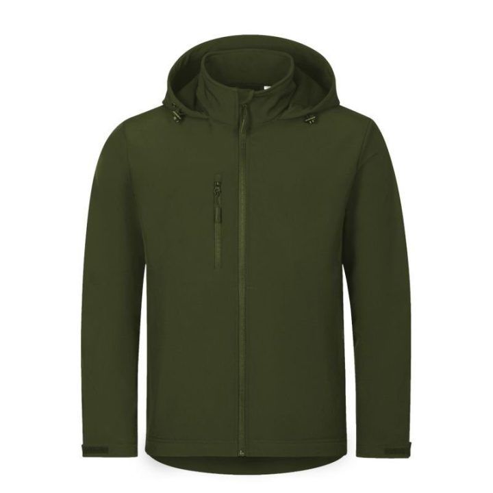 Vyriška softshell striukė su gobtuvu Malfini Trail, tamsiai chaki