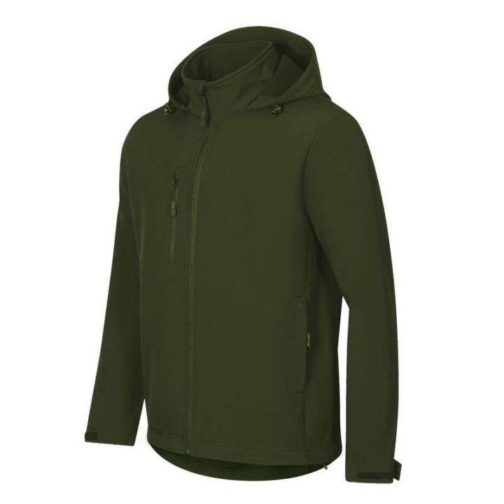 Vyriška softshell striukė su gobtuvu Malfini Trail, tamsiai chaki