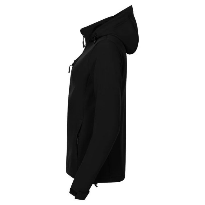 Moteriška softshell striukė su gobtuvu Malfini Trail, juoda