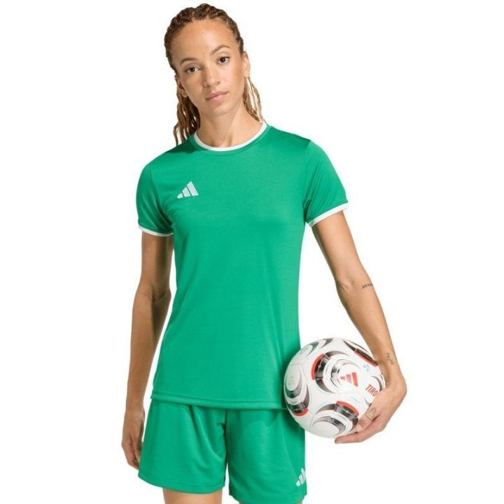 Moteriški prigludusio kirpimo marškinėliai adidas Entrada 26, žali
