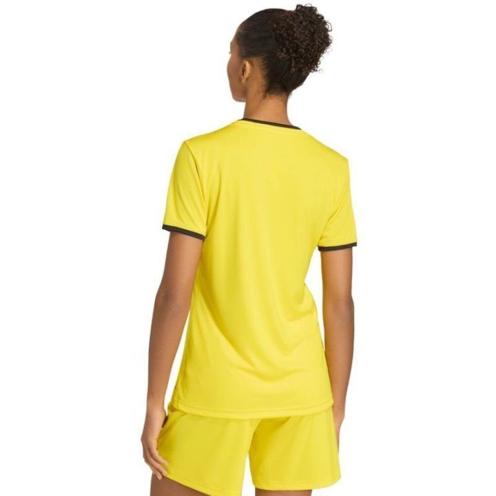 Moteriški marškinėliai adidas Entrada 26, geltoni