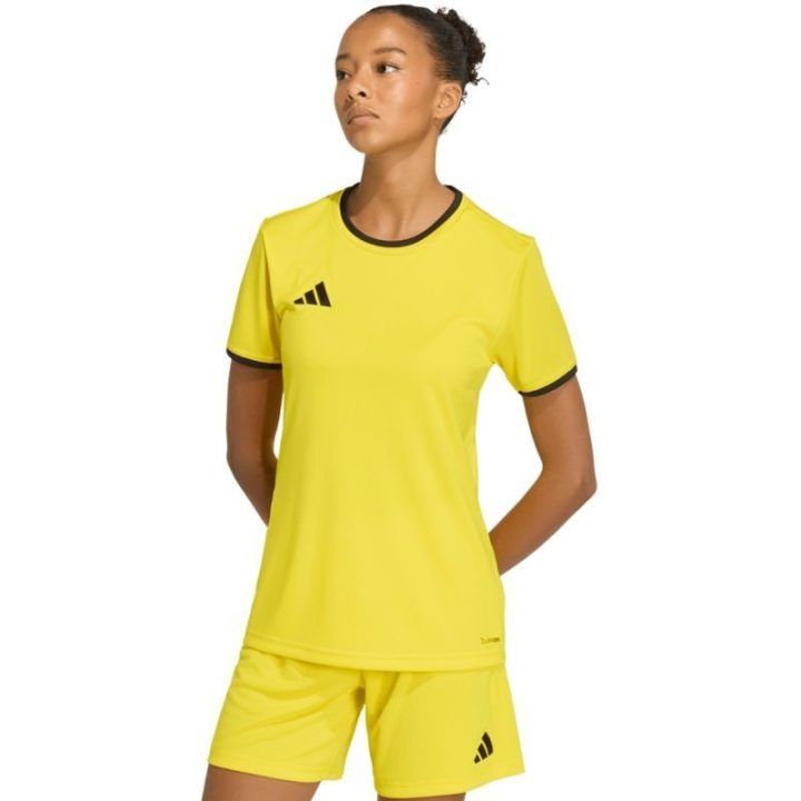 Moteriški marškinėliai adidas Entrada 26, geltoni