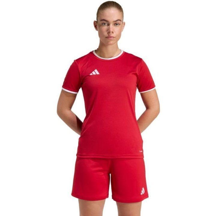 Moteriški prigludę marškinėliai adidas Entrada 26, raudoni