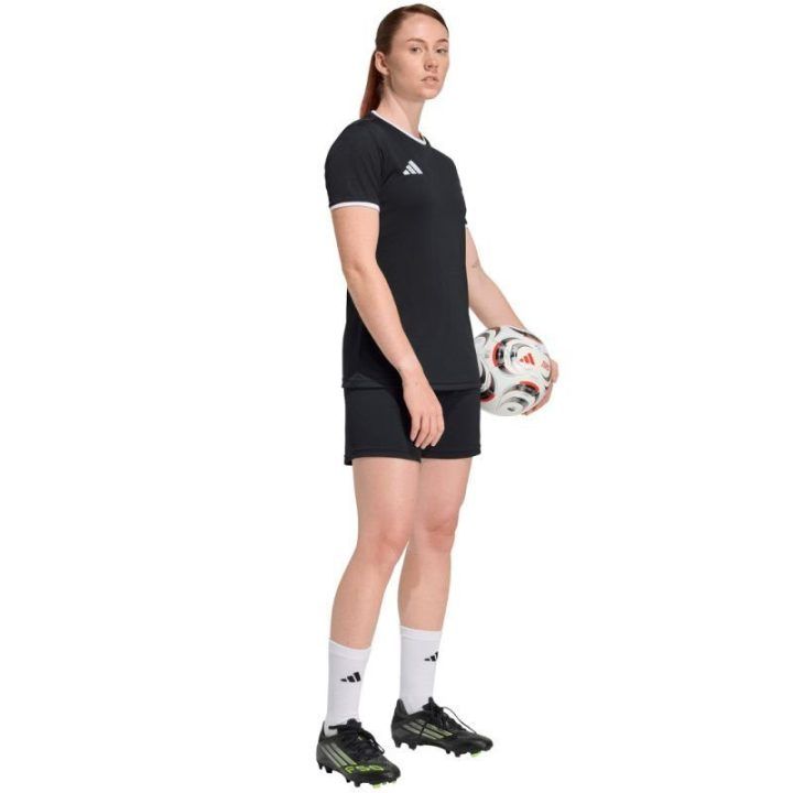 Moteriški prigludusio kirpimo marškinėliai adidas Entrada 26, juodi