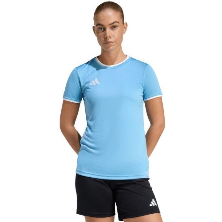 Moteriški marškinėliai adidas Entrada 26, šviesiai mėlyni