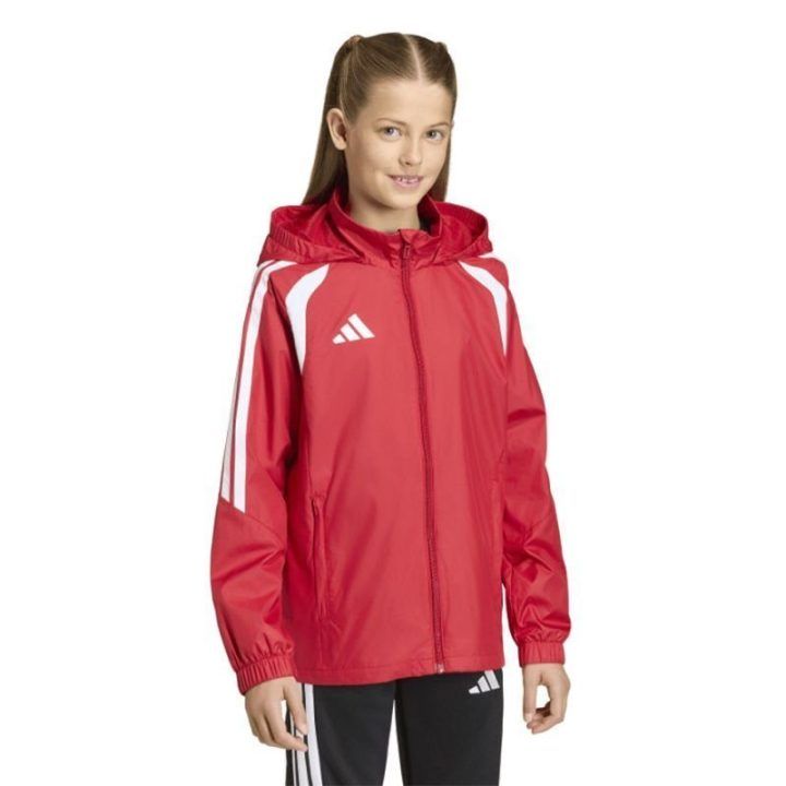 Vaikiška vėjo striukė adidas Tiro 26 League, raudona