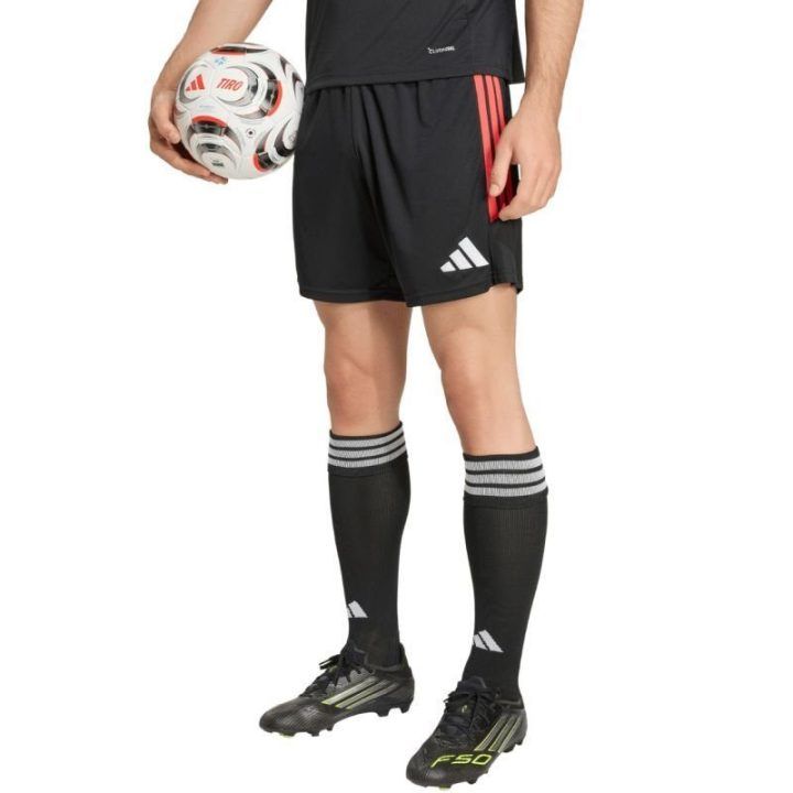 Vyriški šortai su raišteliu adidas Tiro 26 League, juodi ir raudoni