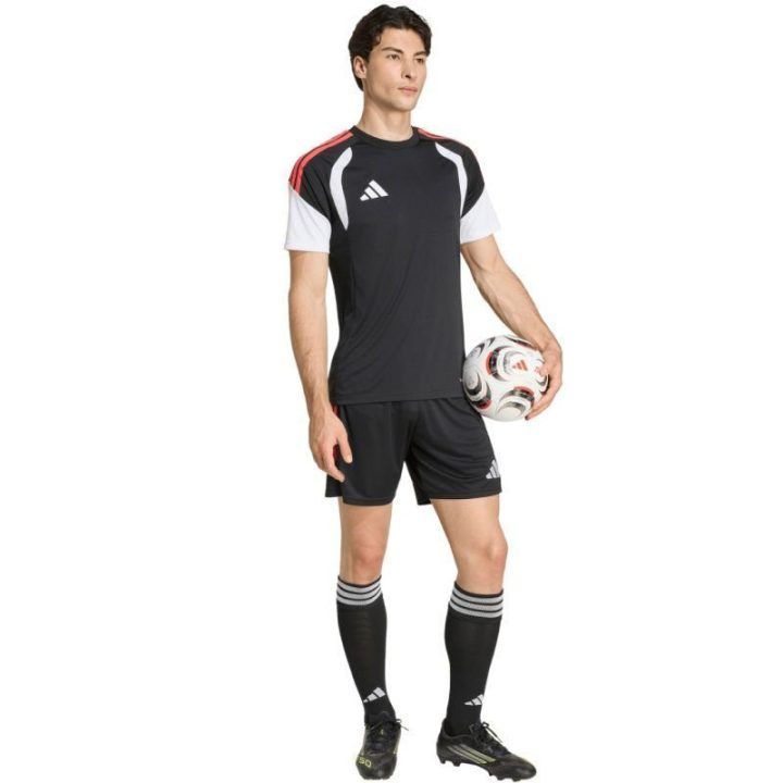 Vyriški šortai su raišteliu adidas Tiro 26 League, juodi ir raudoni