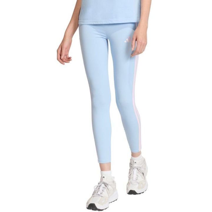 Moteriškos medvilninės tamprės adidas Essentials 3-Stripes, žydros
