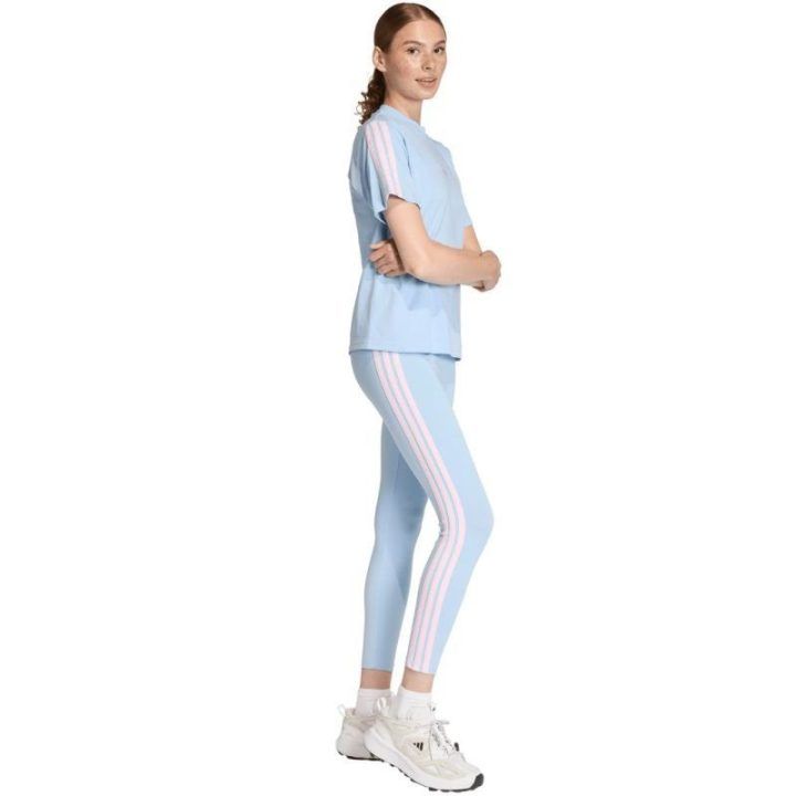 Moteriškos medvilninės tamprės adidas Essentials 3-Stripes, žydros