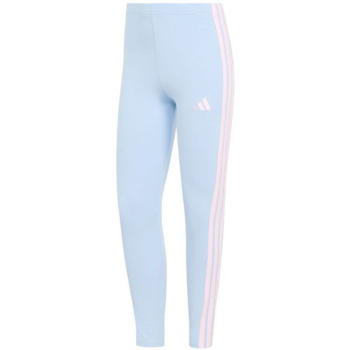 Moteriškos medvilninės tamprės adidas Essentials 3-Stripes, žydros