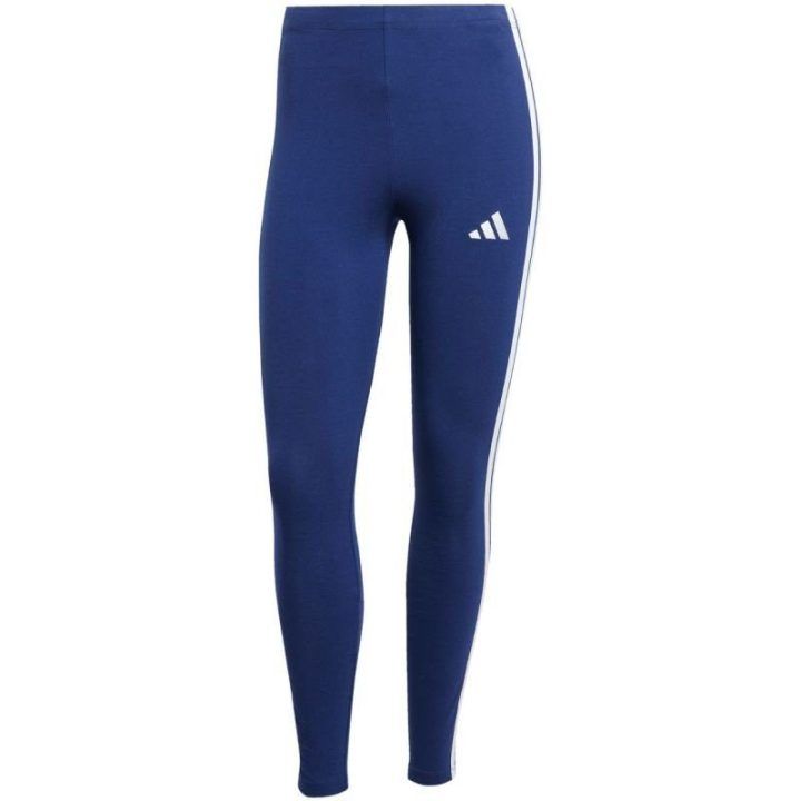 Moteriškos medvilninės tamprės adidas 3-Stripes, tamsiai mėlynos