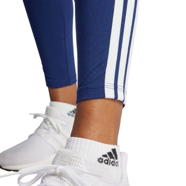 Moteriškos medvilninės tamprės adidas 3-Stripes, tamsiai mėlynos