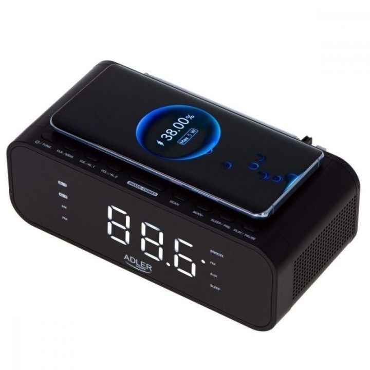 Radijo žadintuvas su Bluetooth Adler AD 1192B, juodas