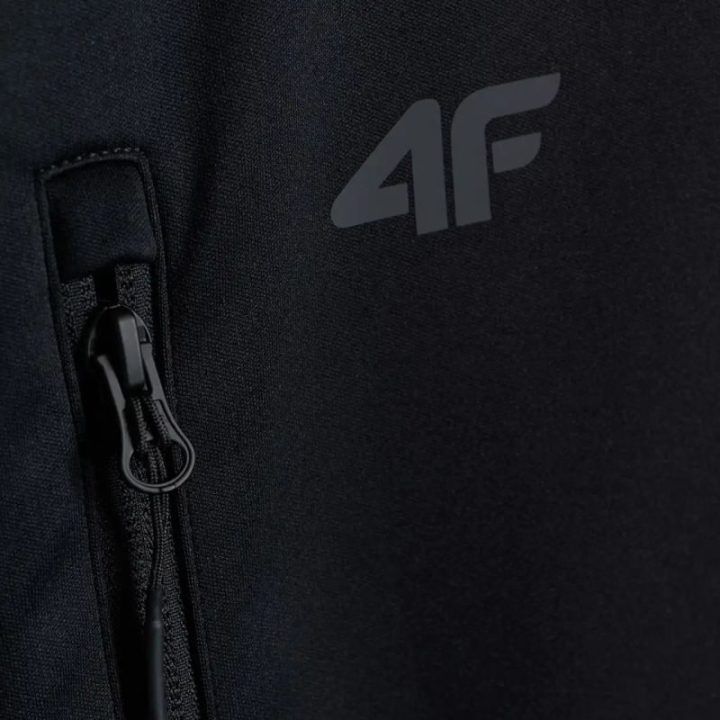 Vyriška vėjui atspari softshell striukė 4F M646, juoda