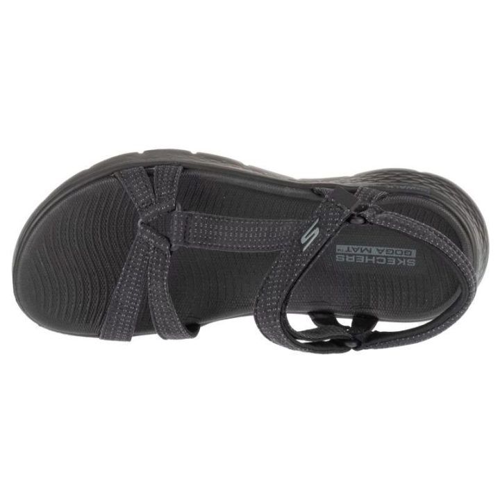 Moteriškos basutės su reguliuojamu dirželiu Skechers Go Walk Flex Sandal Sublime, juodos