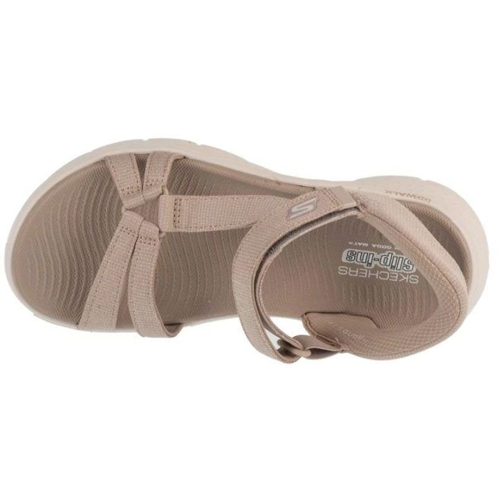 Moteriškos įspiriamos basutės Skechers Go Walk Flex Illuminate, smėlio
