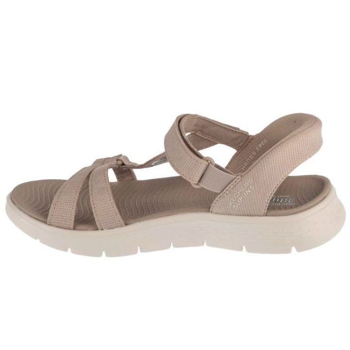 Moteriškos įspiriamos basutės Skechers Go Walk Flex Illuminate, smėlio