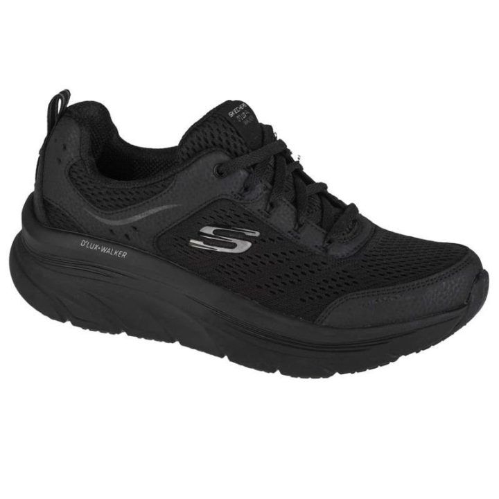 Moteriški sportbačiai su platforminiu padu Skechers D'Lux Walker, juodi
