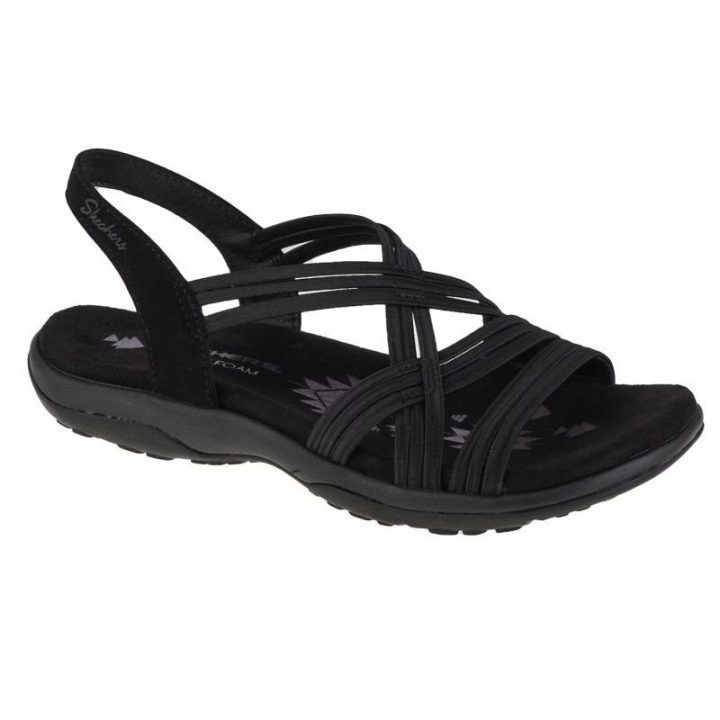Moteriškos basutės Skechers Reggae Slim Simply Stretch, juodos
