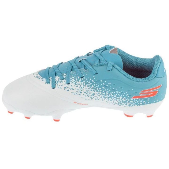 Vaikiški futbolo bateliai natūraliai vejai Skechers Razor 1.5, balti
