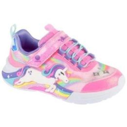 Sportbačiai mergaitėms su šviesomis Skechers Unicorn Chaser, rožiniai
