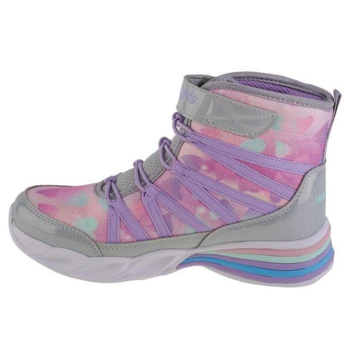 Vaikiški sportbačiai Skechers Sweetheart Lights – Dreamy Love, sidabro