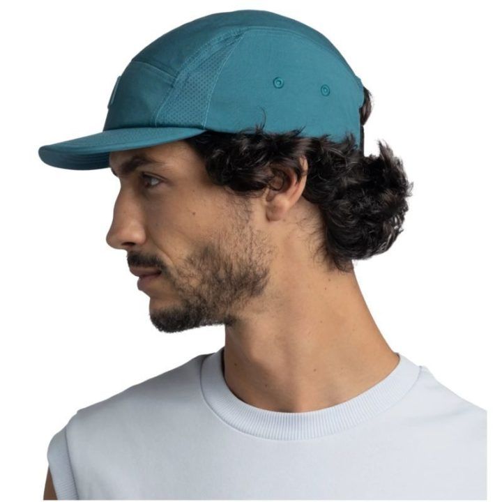 Kepurė su snapeliu Buff 5 Panel Go Cap, žalsvai mėlyna
