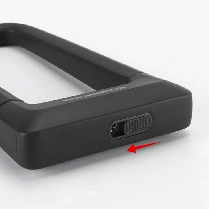 Raktu rakinama dviračio spyna Rockbros RKS626-BKU-lock, juoda