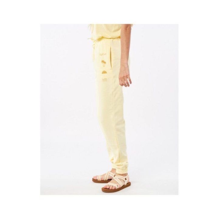 Sportinės kelnės Rip Curl Re-Entry Trackpant, šviesiai geltonos