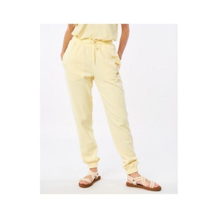 Sportinės kelnės Rip Curl Re-Entry Trackpant, šviesiai geltonos