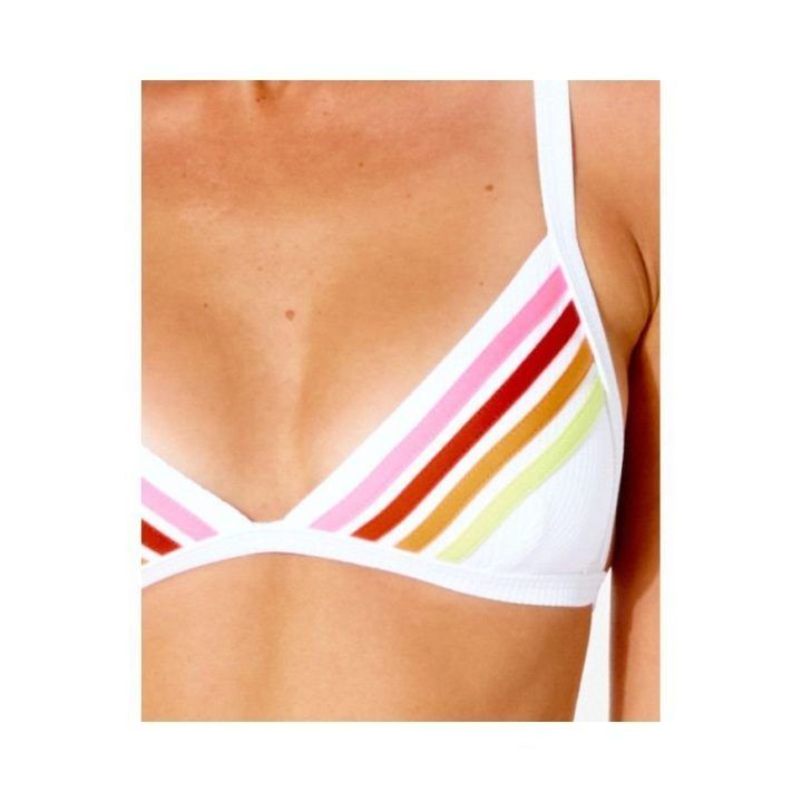 Bikinio liemenėlė Rip Curl Wave Shapers Stripe Banded Tri, balta
