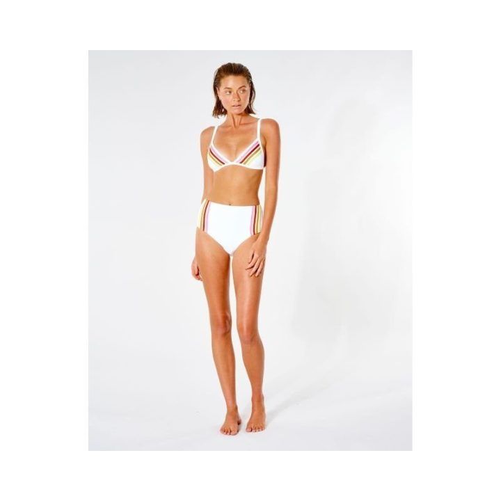 Bikinio liemenėlė Rip Curl Wave Shapers Stripe Banded Tri, balta