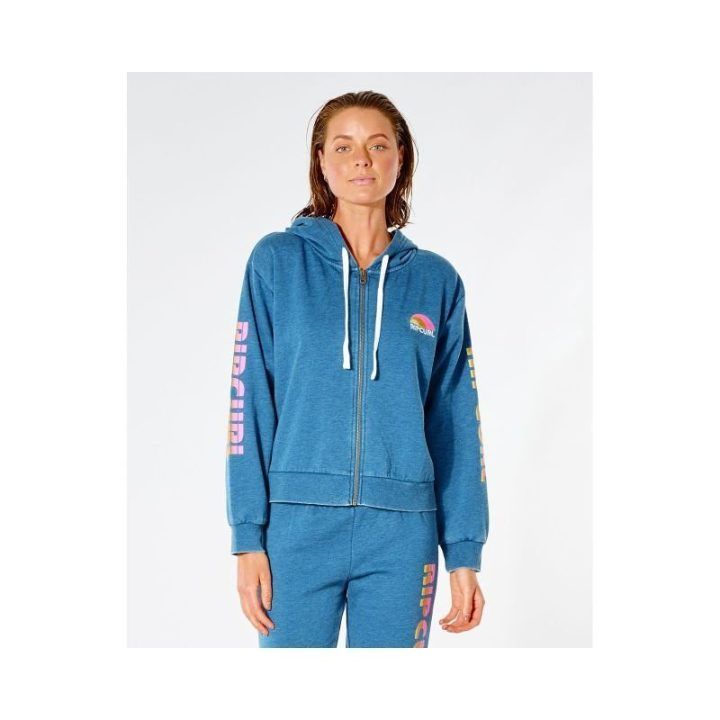 Džemperis su užtrauktuku RIP CURL Wave Shapers, mėlynas