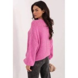 Rožinis moteriškas megztinis Italy Moda