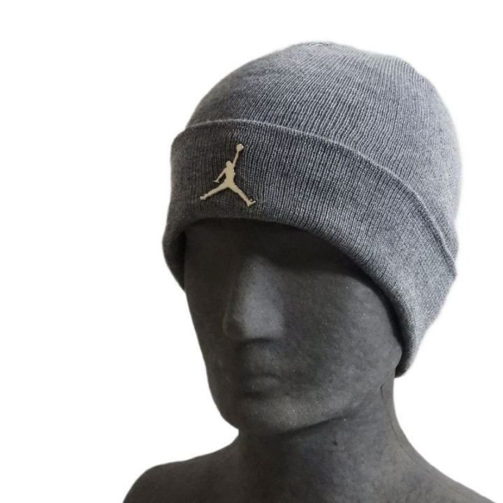 Vaikiška žieminė kepurė su atlenkiamu kraštu Air Jordan, pilka