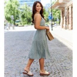 Gėlėta mini suknelė Nuovi, žalia