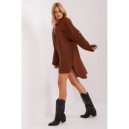 Moteriška marškinių suknelė Italy Moda, 95 cm, ruda