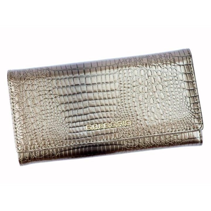 Moteriška lakuotos natūralios odos piniginė, 18,5 × 9,5 × 3,5 cm, juoda