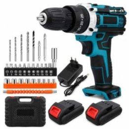 Akumuliatorinis gręžtuvas-suktuvas Extralink Tools, mėlynas