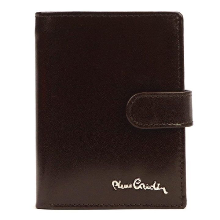 Vyriška natūralios odos piniginė Pierre Cardin, 10,5 × 13 × 3 cm, ruda
