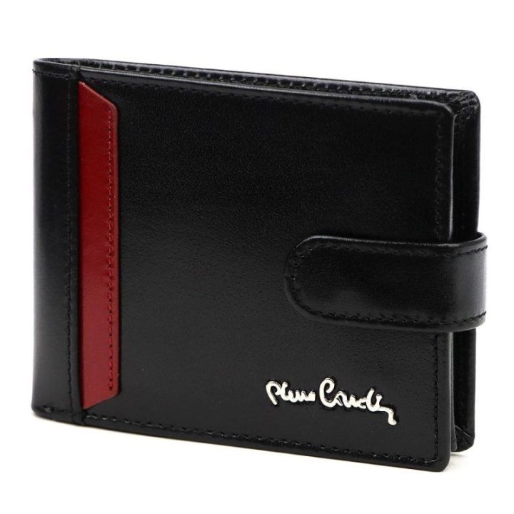 Vyriška natūralios odos piniginė Pierre Cardin YS610 324A, juoda