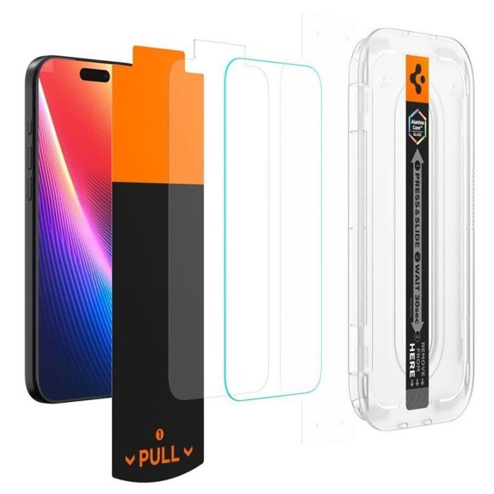 Apsauginis stiklas iPhone 17 Pro Max / 16 Pro Max Spigen Glas.tR EZ Fit Pro