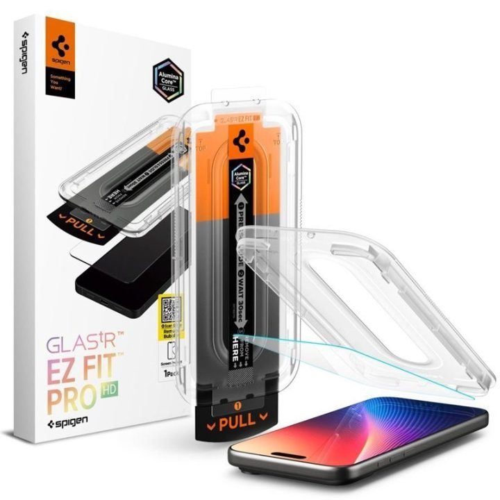 Apsauginis stiklas iPhone 17 Pro Max / 16 Pro Max Spigen Glas.tR EZ Fit Pro