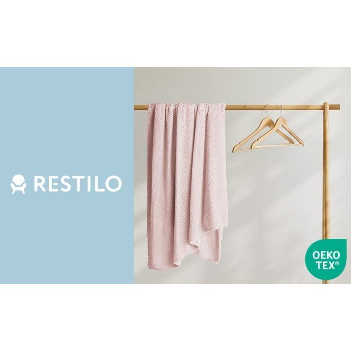Poliesterio pledas Restilo Henry 170 × 210 cm, pudrinės rožinės spalvos