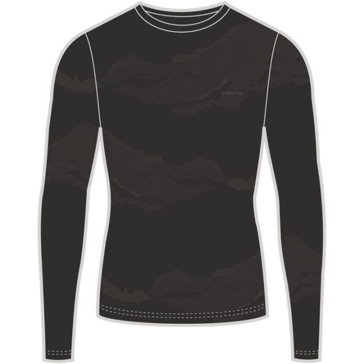 Vyriški merino marškinėliai Viking Gasher, juodi