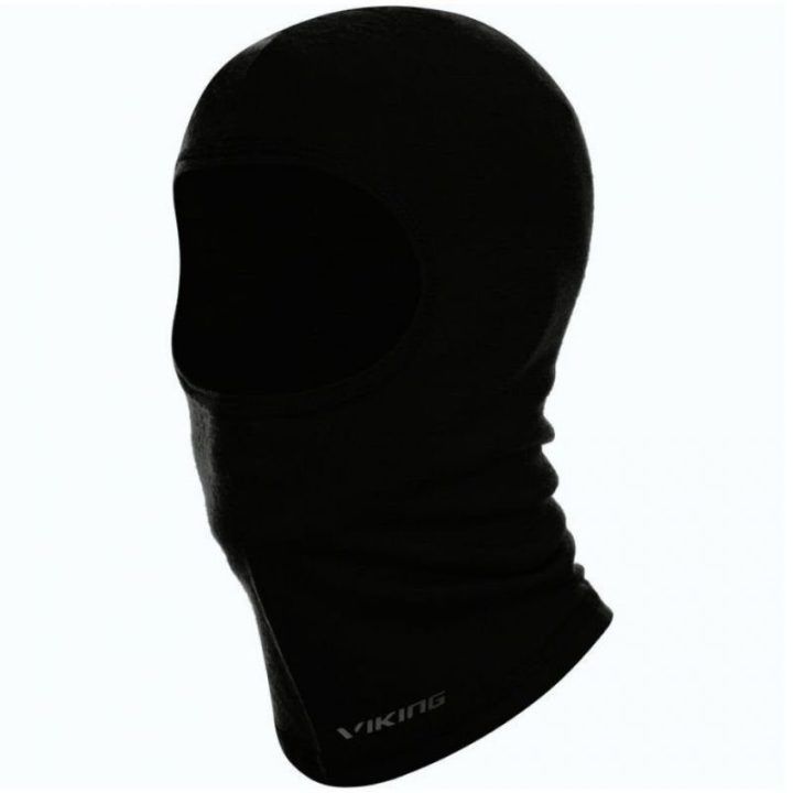 Merino vilnos balaklava Viking Sentinel, juoda