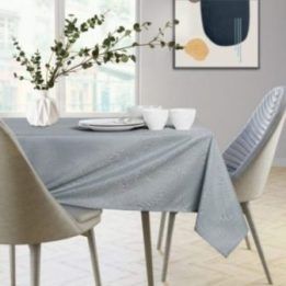 Ovali staltiesė 150×220 cm, šviesiai pilka AH GAIA